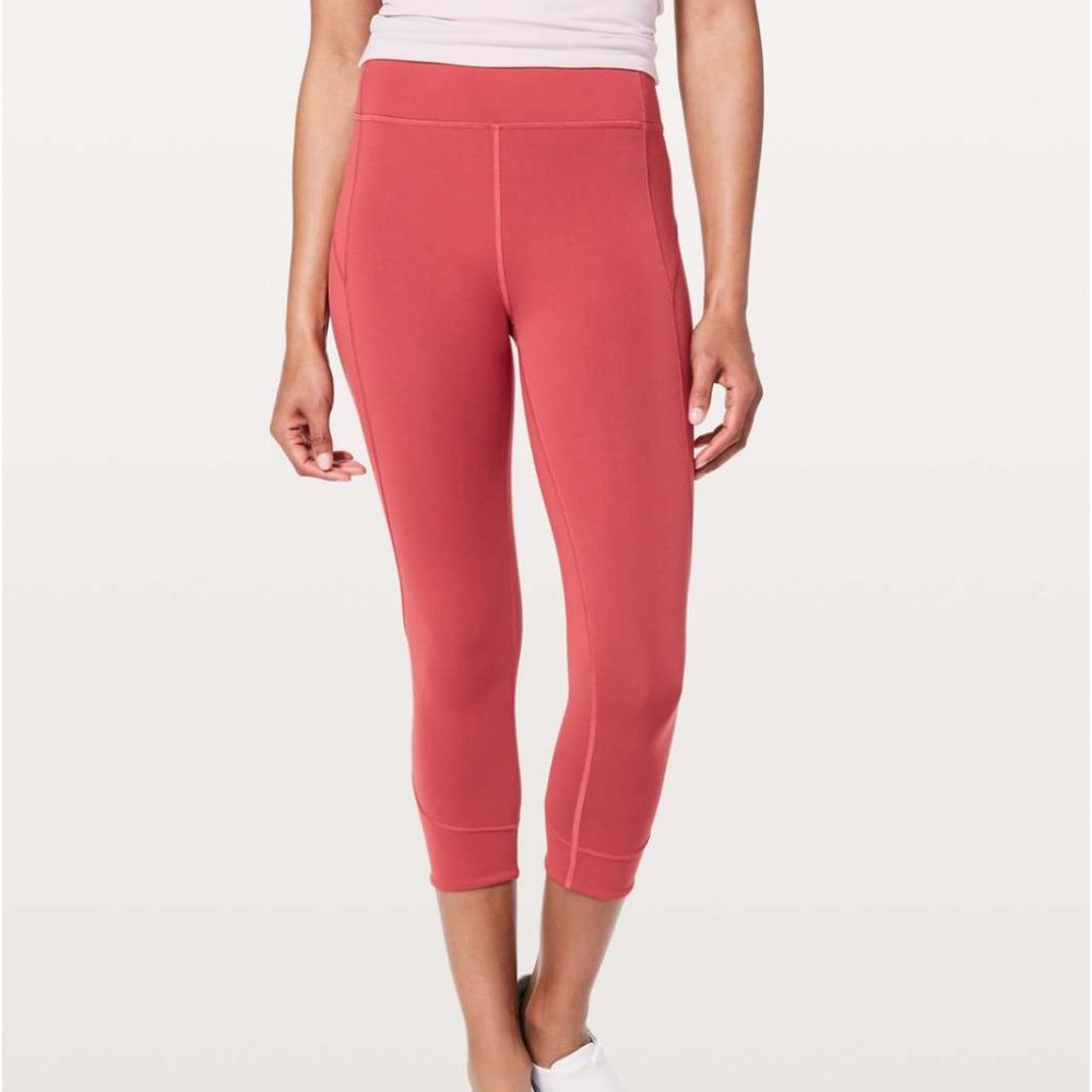 Lululemon In Movement Crop *Everlux 19" Vintage Rose 12